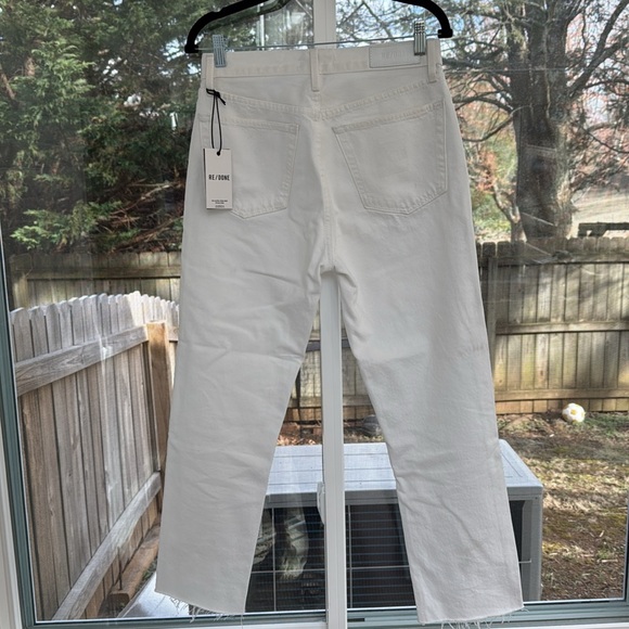 NWT Re/Done High Rise Stove Pipe in white sz 28 - Picture 10 of 10